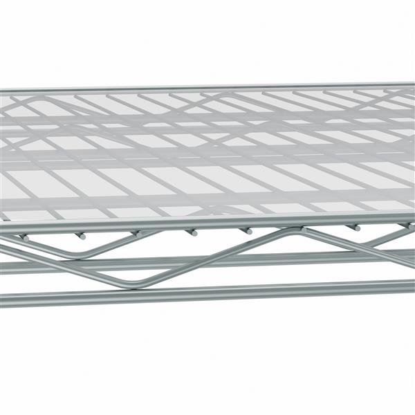 5-tier heavy-duty adjustable shelving and racking, 300 lbs. per wire shelf, with wheels and shelf liners, for warehouses, supermarkets, kitchens, etc. 59.45 "L × 24.02 "W × 71.65 "H,Gray