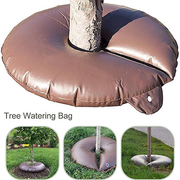 2Pack 15 Gallons Tree Automatic Watering Ring Bag with Heavy Duty Locking Zipper,UV Resistant PVC Material for Irrigating Plants