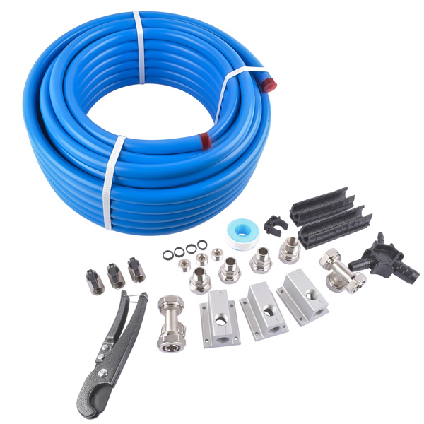 Compressed Air System Master Kit for M7500 3/4 Inch Pipe x 100 FT 2 Tee Fittings