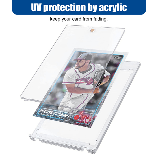 Magnetic Top Loader Card Sleeves Trading Hard Acrylic Case Holder Baseball