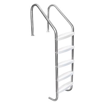 5 Step Swimming Pool Ladder, Stainless Steel Pool Steps for Inground Pools, Pool Stairs with Anti-Slip Plastic Pads, Easy to Assembly and Climb (InGround 5 Step Ladder)