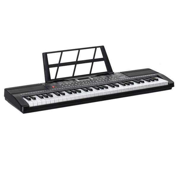 [Am à vendre] Glarry GEP-110 Clavier à 61 touches avec support de piano, banc de piano, haut-parleurs intégrés, casque, microphone, repose-partition, écran LED, 3 modes d'enseignement pour débutants