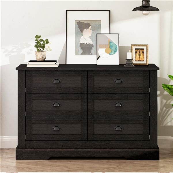 Drawer dresser cabinet,Sideboard,bar cabinet,Buffet server console,table storge cabinets,metal handle in the shape of a silver shell,for Dining Room,Living Room,bedroom,Kitchen Hallway,Color:Dark Gray