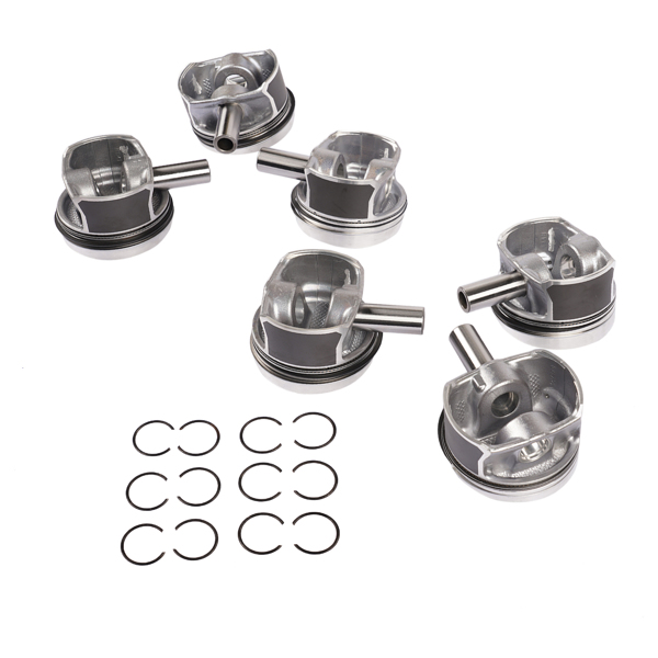 6Pcs Pistons Rings Kit for Phaeton Passat Touareg Porsche Cayenne Audi Q7 06-17