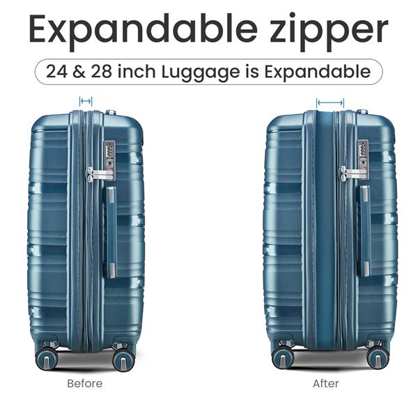 Luggage 4 Piece Sets(14/20/24/28), Hard Shell Lightweight TSA Lock Carry on Expandable Suitcase with Spinner Wheels Travel Set for Men Women