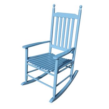 wooden porch rocker chair  blue