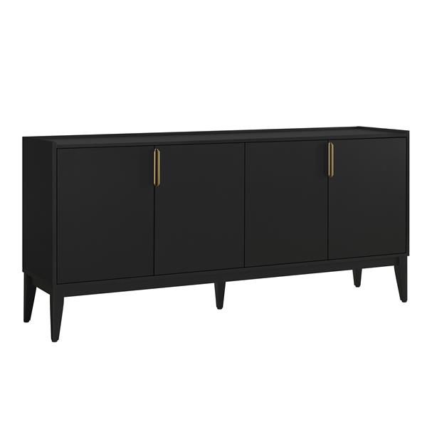 Storage Cabinet Sideboard Wooden Cabinet with 4 Doors for Hallway, Entryway, Living Room, Adjustable Shelf