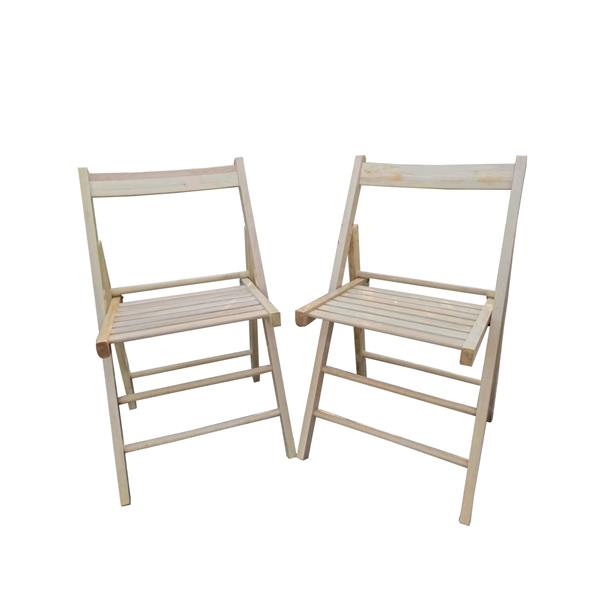 FOLDING CHAIR-2/S, FOLDABLE STYLE -NATURAL