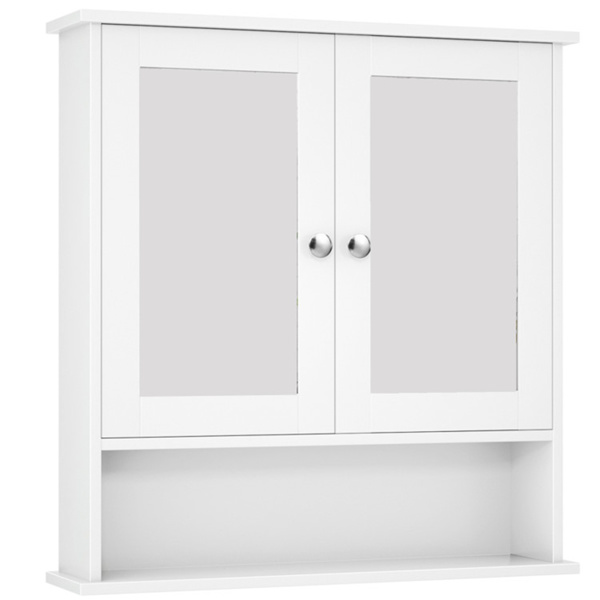 White bathroom cabinet with mirror