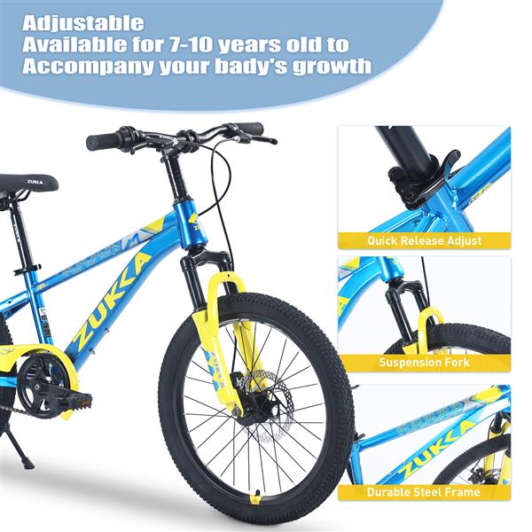 Mountain Bike,20 Inch MTB for Boys and Girls Age 7-10 Years,Multiple Colors