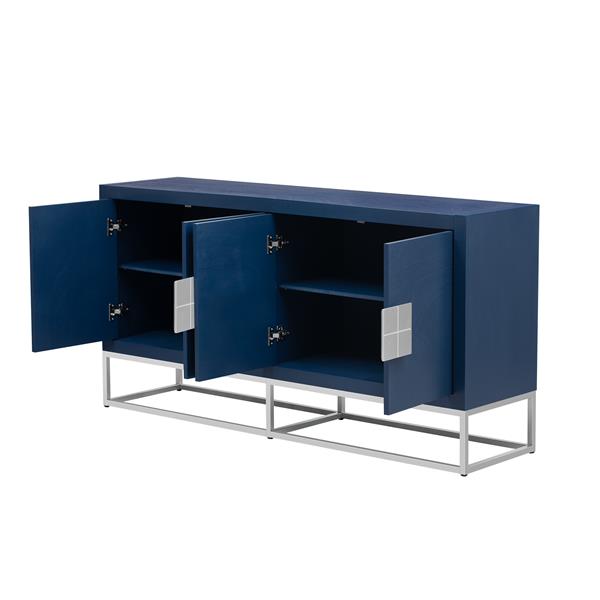 Light Luxury Designed Cabinet with Unique Support Legs and Adjustable Shelves, Suitable for Living Rooms, Corridors, and Study Rooms.