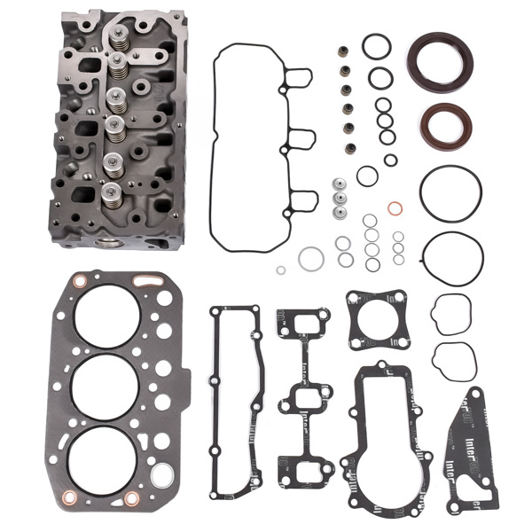 Complete Cylinder Head & Full Gasket Kit for Yanmar 3TNV70 3TNV70-ASA 3TNV70-HGE 3TNV70-XBV Engine VIO10-2 VIO15-2A VIO15-3 Digger John Deere Gator XUV 850D Hitachi ZX17U-2 ZAXIS17U-2 Excavators