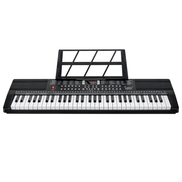 [Am à vendre] Glarry GEP-110 Clavier à 61 touches avec support de piano, banc de piano, haut-parleurs intégrés, casque, microphone, repose-partition, écran LED, 3 modes d'enseignement pour débutants