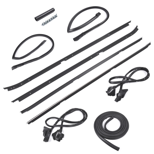 For 1981-1988 Buick Regal Olds Cutlass RWD 2 Door Weatherstripping Seal Kit w/ Narrow Chrome