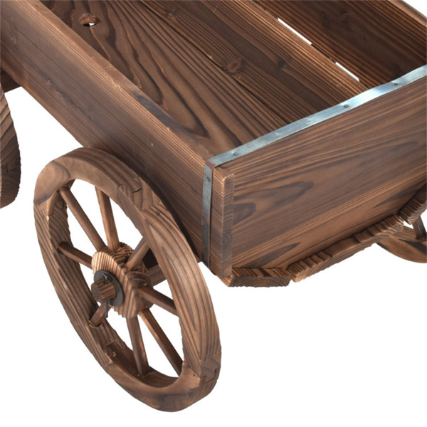 Wooden flowerpot frame, cart planting pot.