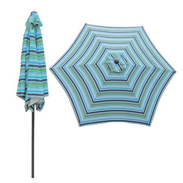 9FT UMBRELLA Blue Stripes