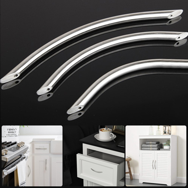 Stainless steel Nickel Cabinet Hardware Bow Cabinet Pulls Drawers Wardrobes Handles