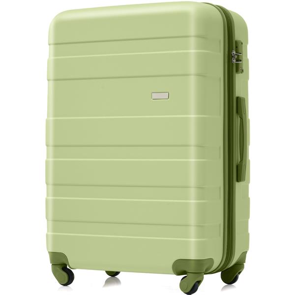 Luggage Sets New Model Expandable ABS Hardshell 3pcs Clearance Luggage Hardside Lightweight Durable Suitcase sets Spinner Wheels Suitcase with TSA Lock 20''24''28''( Light Green)