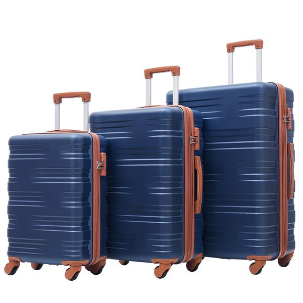 Hardshell Luggage Sets 3 Pcs Spinner Suitcase with TSA Lock Lightweight 20''24''28''