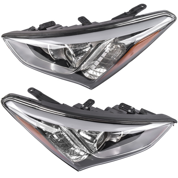 Halogen Headlight Headlamp Front Left & Right for Hyundai Santa Fe 2013-2016