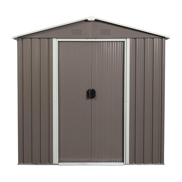 6ft x 5ft Outdoor Metal Storage Shed gray