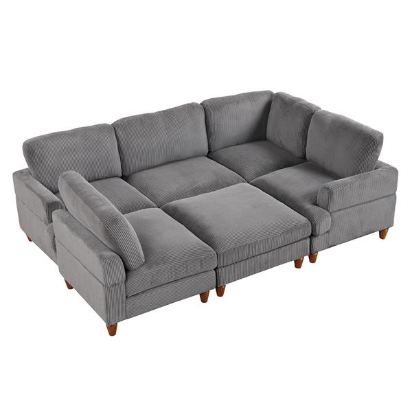 Modular Sectional Sofa with L Shaped Corner Sectional for Living Room, Office, Spacious Space