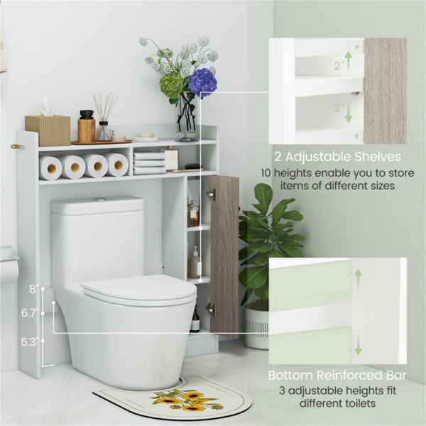 White bathroom cabinet, bathroom storage rack