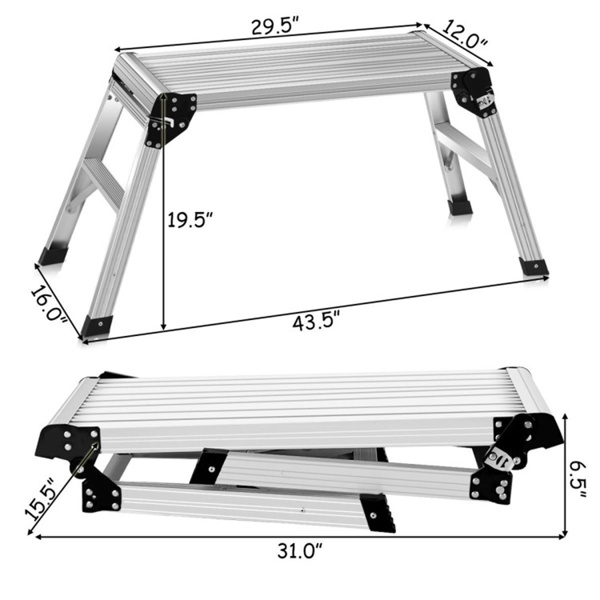 Folding step stool with anti slip pad