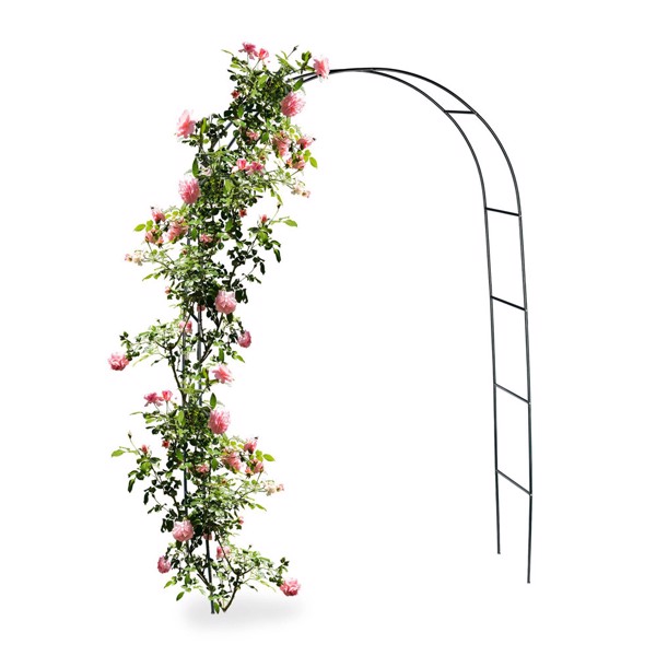 7'8" H x 4'5" W  Metal Garden Arch Trellis,Adjustable Arbor Trellis for Garden Climbing Plants Support 