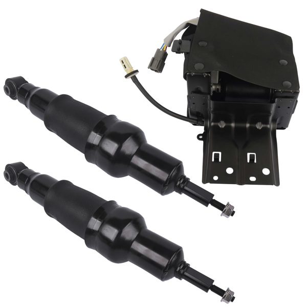 减震器 2Pcs Air Shock Absorbers + 1Pc Compressor Pump Rear Set Fit for Nissan Armada 2017-2020 Infiniti QX56 2011-2013 QX80 2014-2020 E62101LA8A 534001LA4C 534001LA4A-7