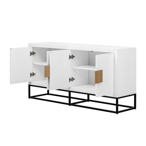 Light Luxury Designed Cabinet with Unique Support Legs and Adjustable Shelves, Suitable for Living Rooms, Corridors, and Study Rooms.