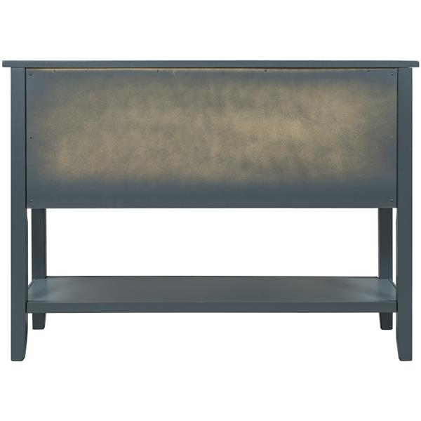 44.5'' Modern Console Table Sofa Table for Living Room with 7 Drawers, 1 Cabinet and 1 Shelf