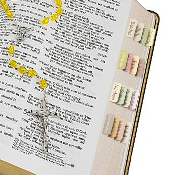 Laminated Bible Tabs, Bible Verse Stickers for Study【Shipment from FBA】