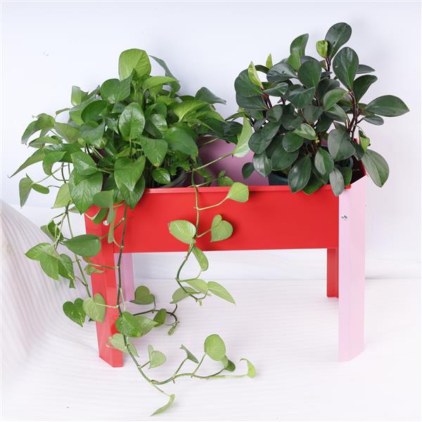 Mini Elevated garden bed, metal elevated outdoor flowerpot box, suitable for backyard and terrace, large flowerpot, suitable for vegetable and flower