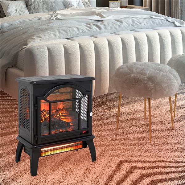 18 inch 3D  Flame Electric Infrared Quartz Fireplace Stove with remote control