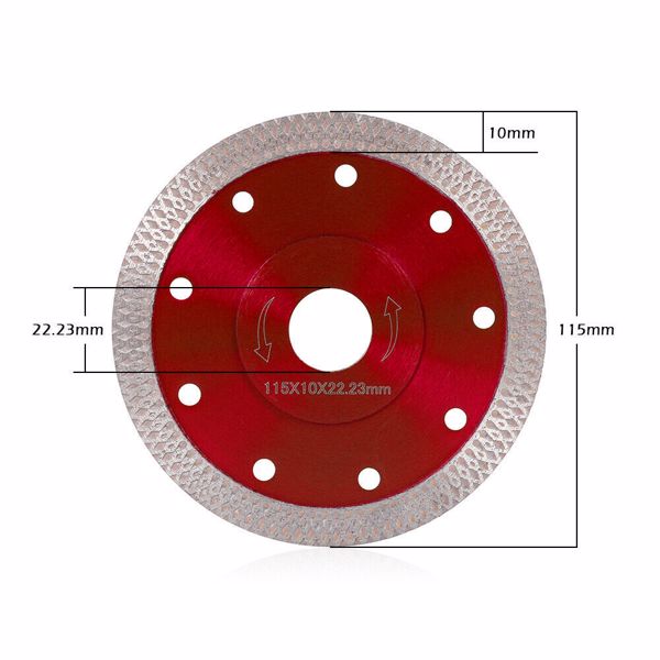 2x 115mm Diamond Cutting Discs 4.5" Angle Grinder Blade Tile Stone Concrete Tool