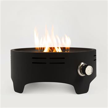 15 inch Outdoor Portable Propane Fire Pit, Camping Fire Pit with Cooking Support Tabletop Fire Pit with Quick Connect Regulator