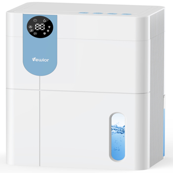 152 OZ Dehumidifiers for Home, Quiet Dehumidifier for Basement with Large Water Tank, Dehumidifiers for Bathroom Bedroom RV Closet with Auto Shut Off and Night Light【FBA发货 亚马逊禁售】