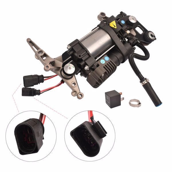 Air Suspension Compressor Pump w/Relay For Porsche Cayenne 958/92A 2011-2018