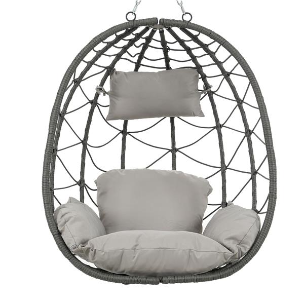 Egg Chair with Stand Indoor Outdoor Swing Chair Patio Wicker Hanging Egg Chair Hanging Basket Chair with Stand for Bedroom Living Room Balcony