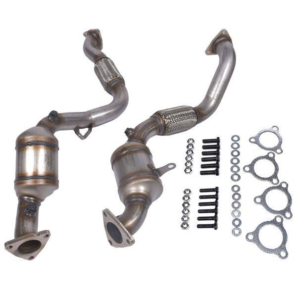 2x Front Catalytic Converters for Porsche Cayenne 3.6L V6 GAS DOHC 2008 2009 2010 95511303501 955113033AX