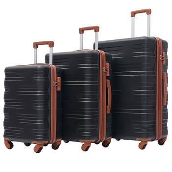 Hardshell Luggage Sets 3 Pcs Spinner Suitcase with TSA Lock Lightweight 20\\'\\'24\\'\\'28\\'\\'