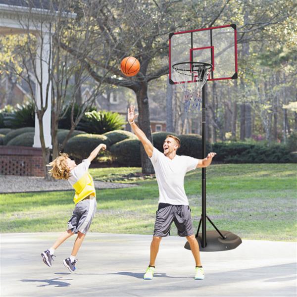 Portable Basketball Hoop Adjustable 7.5ft - 9.2ft with 32 Inch Backboard for Youth Adults Indoor Outdoor Basketball Goal Red