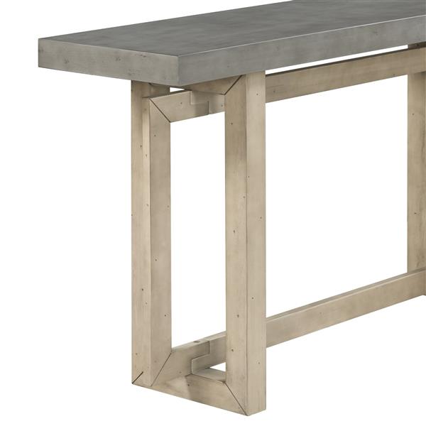 Contemporary Console Table with Wood Top, Extra Long Entryway Table for Entryway, Hallway, Living Room, Foyer, Corridor