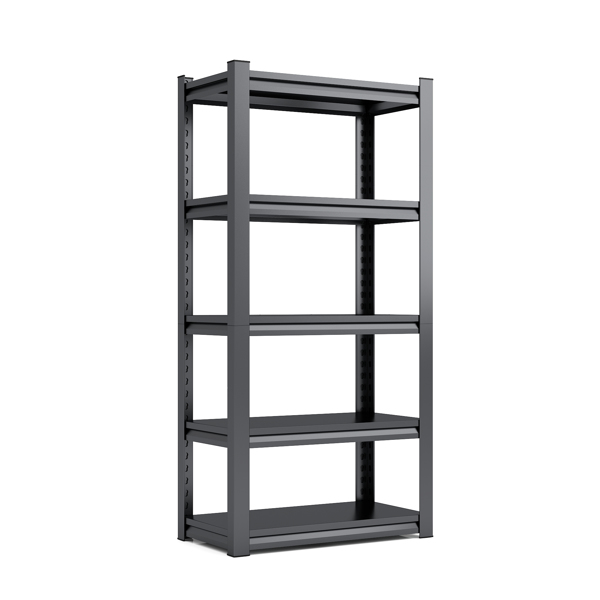 63"H 5 Tier Metal Shelves for Storage Garage Shelving 2000LBS Heavy Duty Storage Shelves Adjustable Garage Shelf Industrial Shelving Unit Storage Utility Rack,31.5"W*15.7"D*63"H,Black