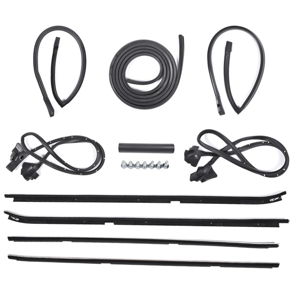 For 1981-1988 Buick Regal Olds Cutlass RWD 2 Door Weatherstripping Seal Kit w/ Narrow Chrome