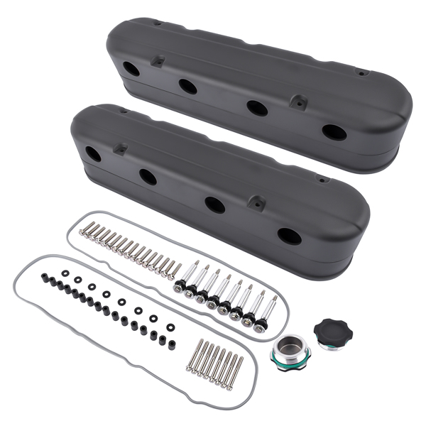 Aluminum Valve Covers with Coil Mounts for Chevy LS LS1 LS2 LS3 LS6 LS7 8082-3BK 8082-3