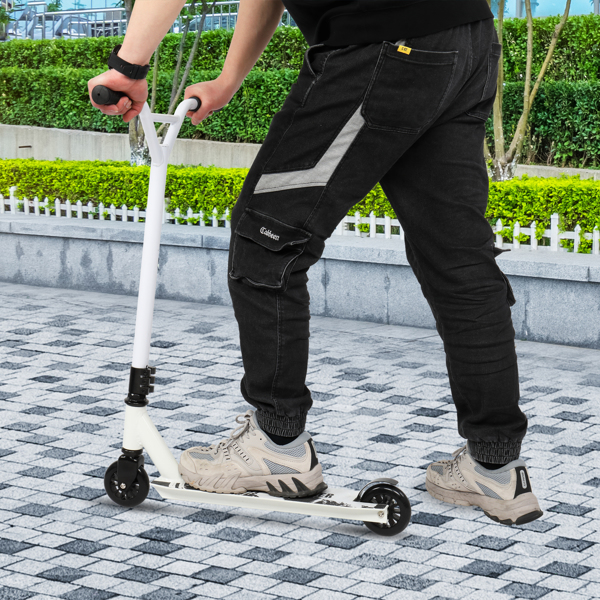 Pro Scooter for Teens and Adults, Freestyle Trick Scooter White