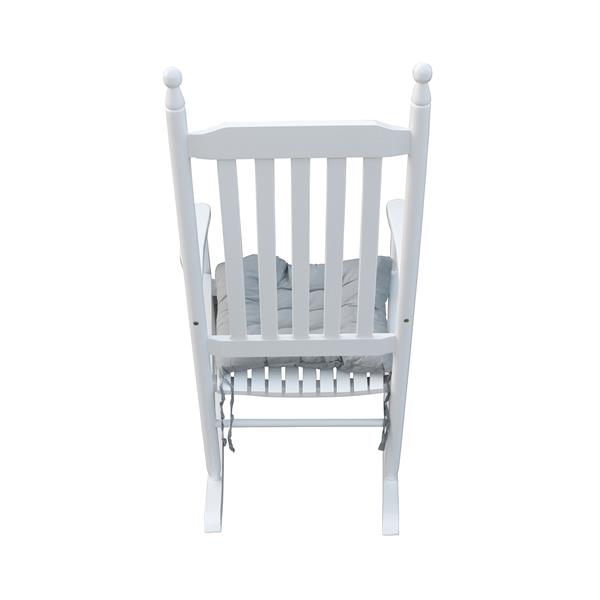 wooden porch rocker chair  WHITE, without mat