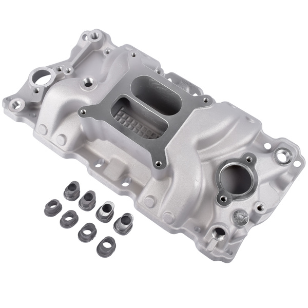 Dual Plane High Rise Intake Manifold For 57-86 SBC V8 305 327 350 400 1500-6500